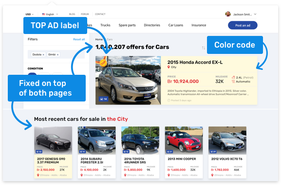 On homepage